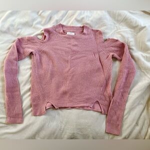 Lucky Brand | Pink Y2K Shoulder Cutout Sweater | Size S
